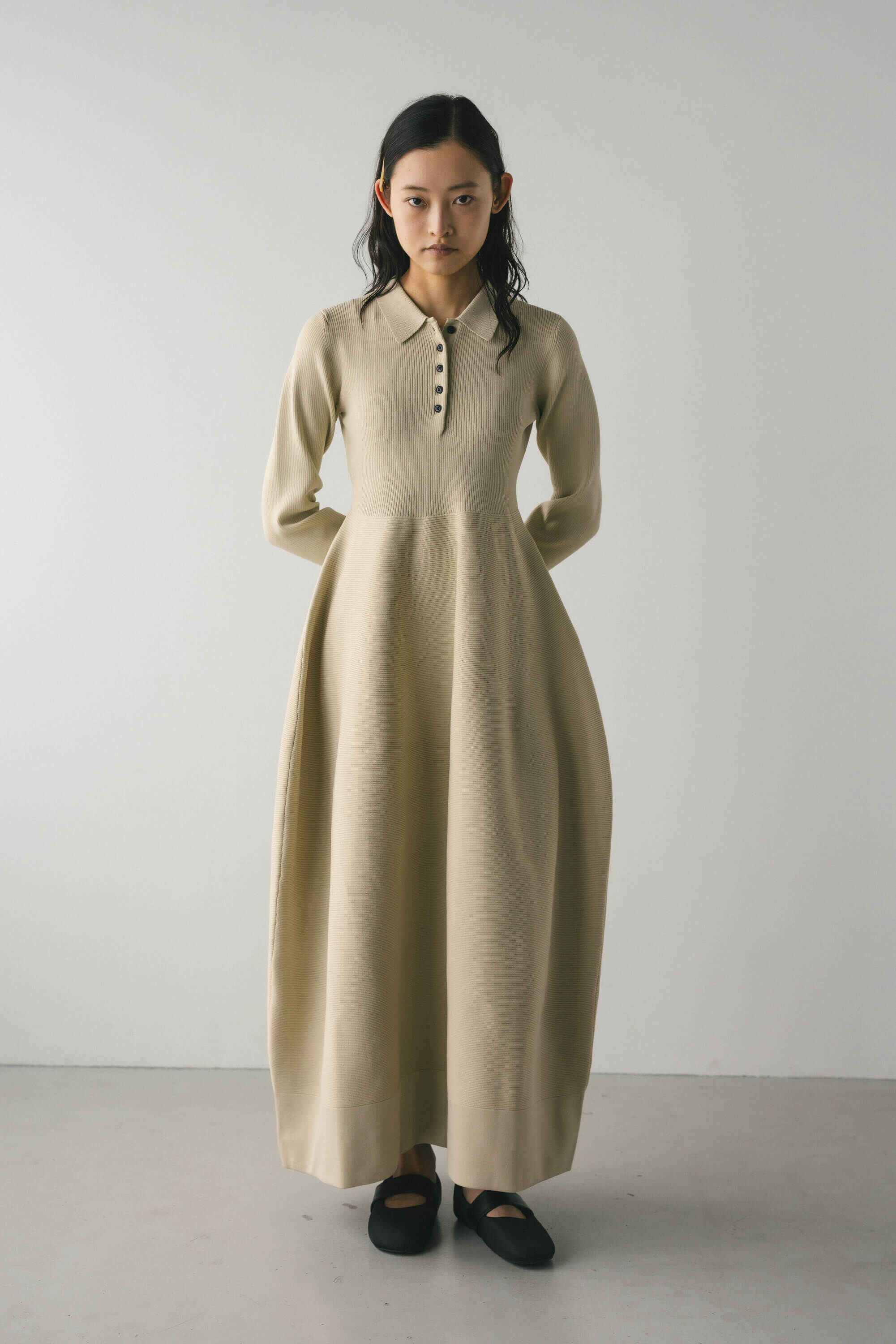 STYLEMIXER「フォルムポロニットワンピース」|ワンピース|