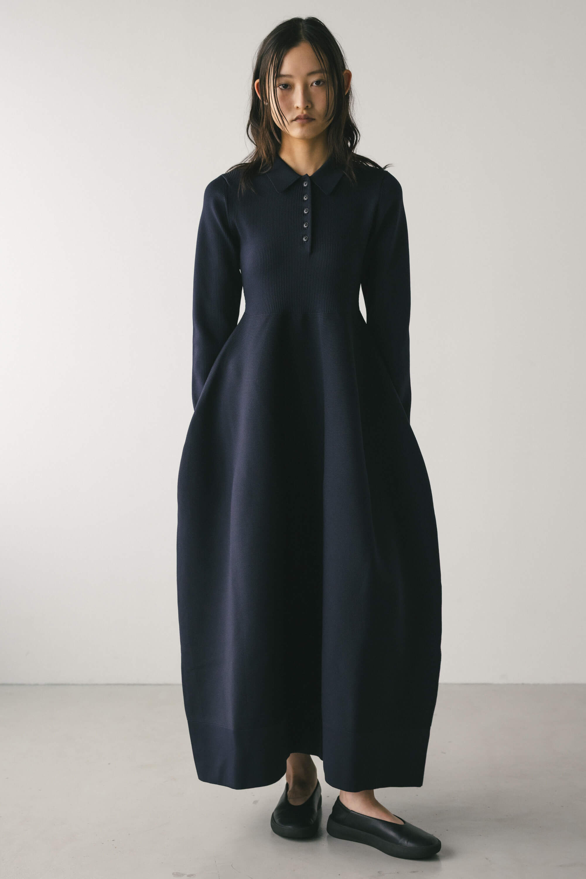 STYLEMIXER「フォルムポロニットワンピース」|ワンピース|