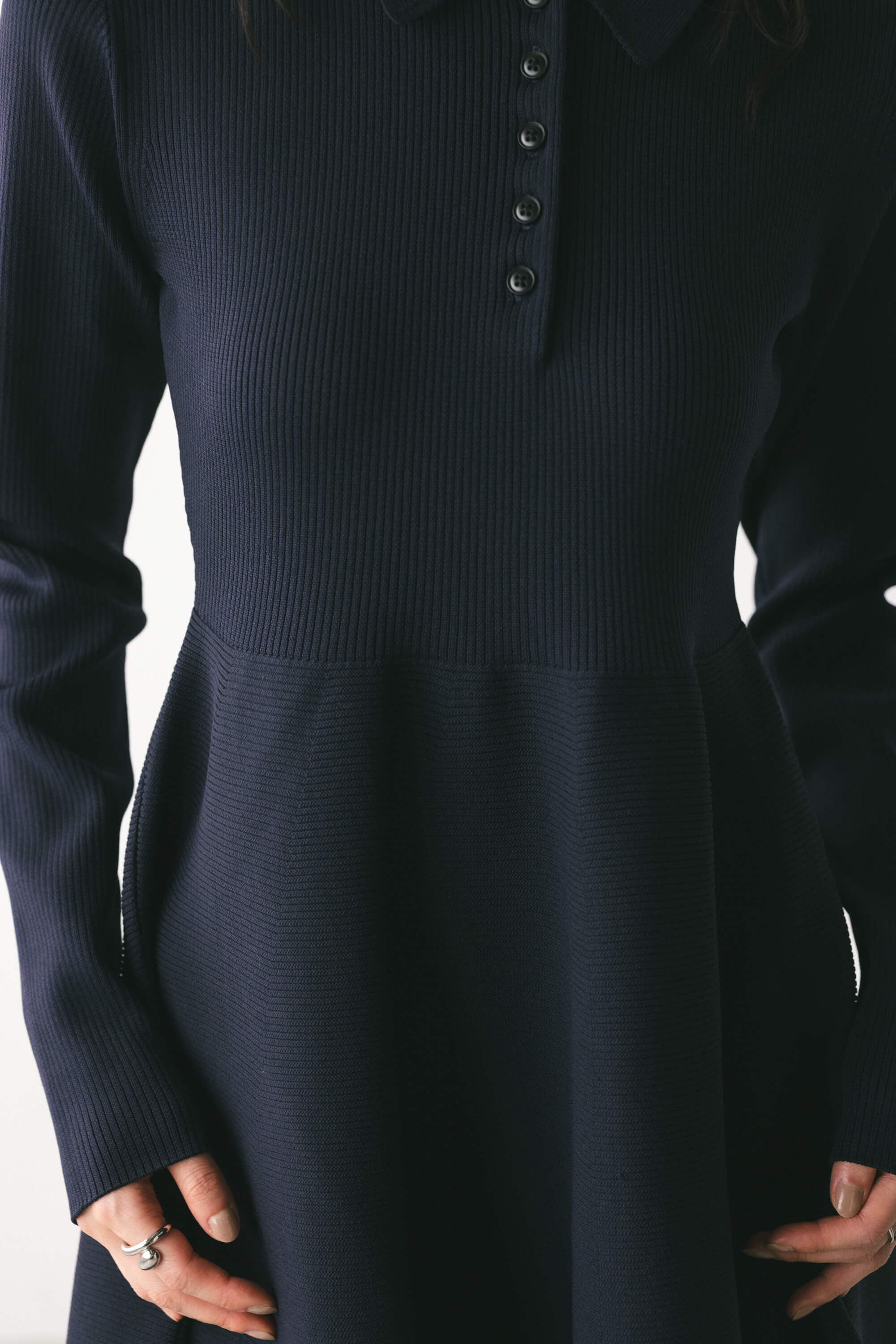 STYLEMIXER「フォルムポロニットワンピース」|ワンピース|