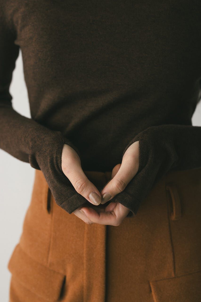 STYLEMIXER「フィンガーホールクルーネックニット」|ニット・セーター|