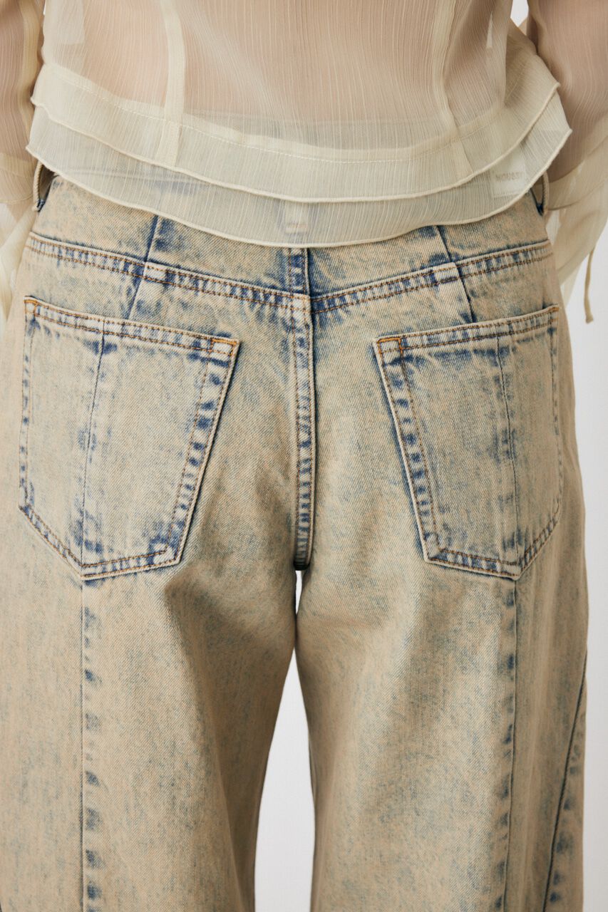 MOUSSY「CURVED LINE CHEMICAL BAGGY」|デニム|