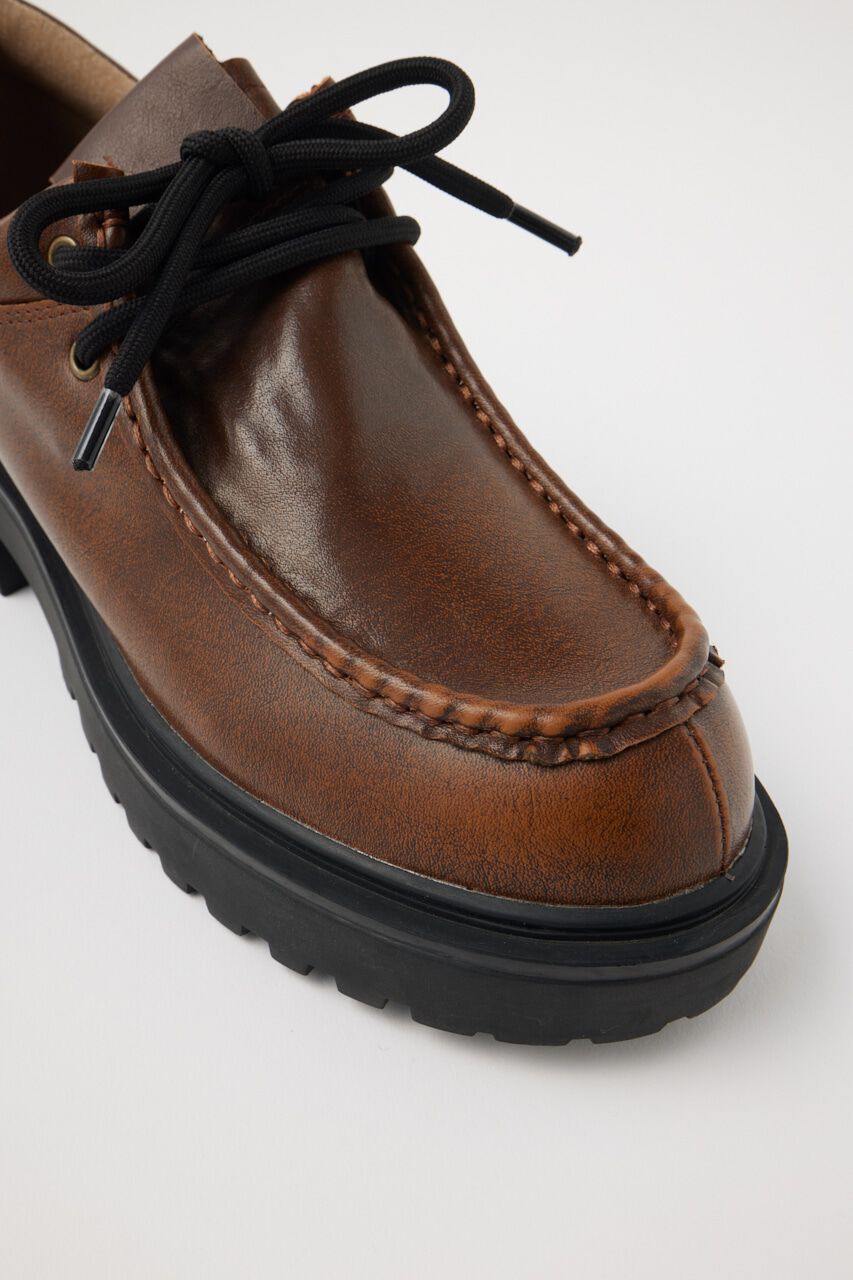 MOUSSY「CHUNK SOLE レースアップシューズ」|ローファー|