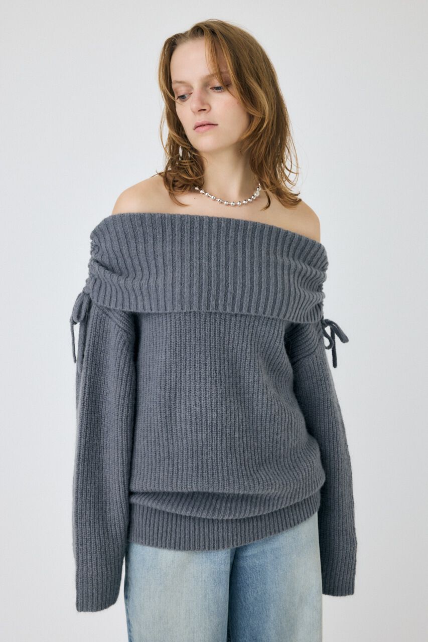 MOUSSY「OFF SHOULDER ルーズプルオーバー」|ニット・セーター|