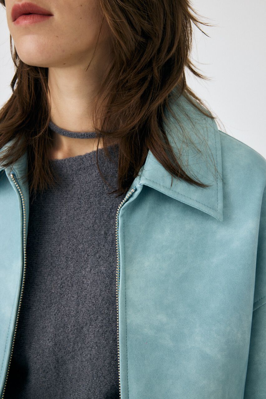 MOUSSY「FAUX LEATHER OVER ジャケット」|ブルゾン・スタジャン|