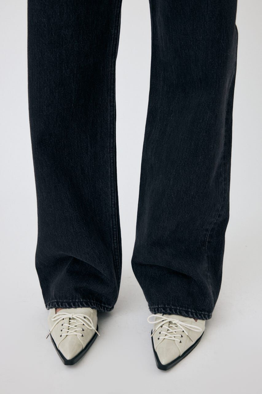 MOUSSY「HW 90S BLK STRAIGHT」|デニム|