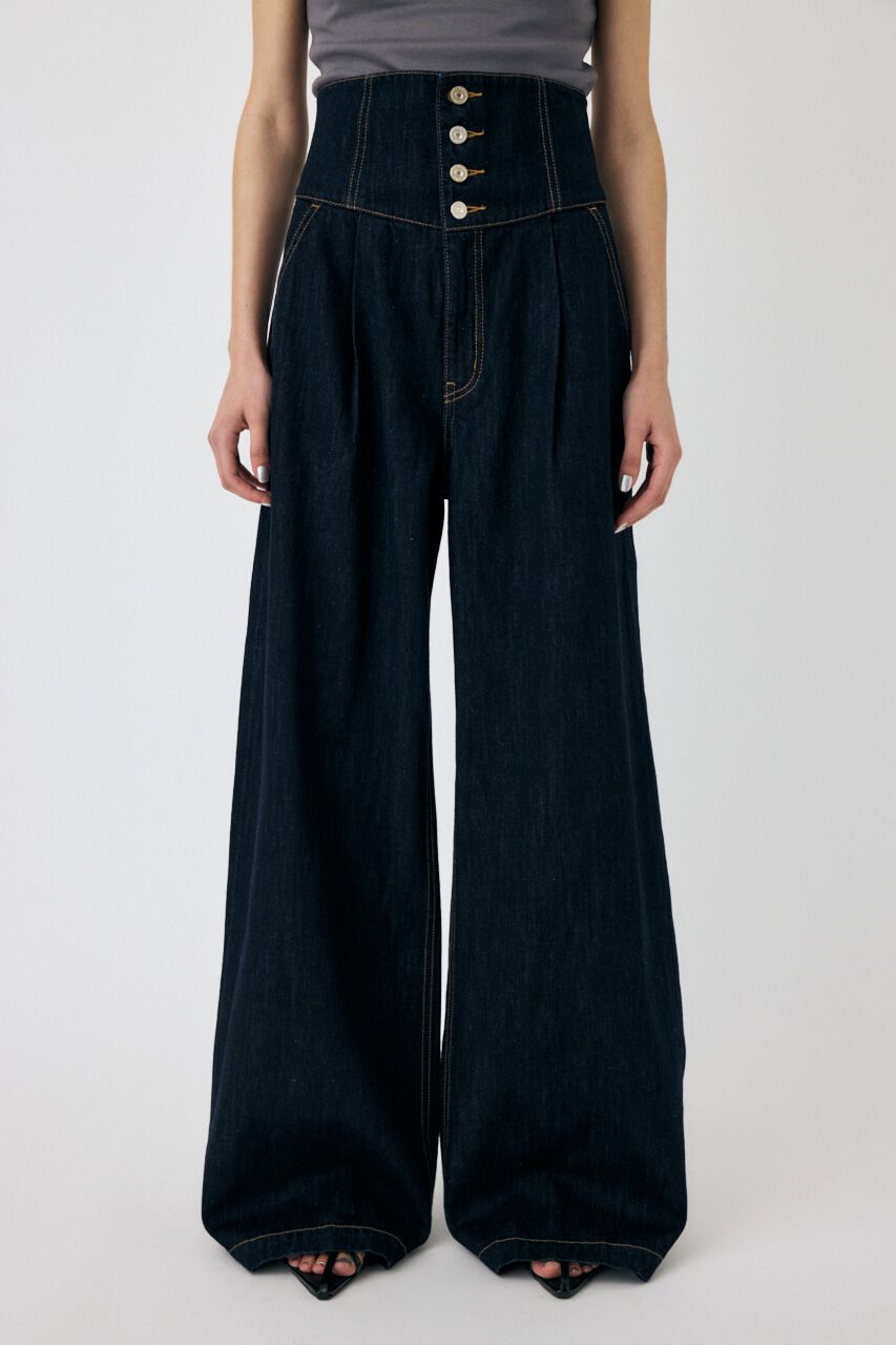 MOUSSY「CORSET DESIGN バギー デニム」|デニム|