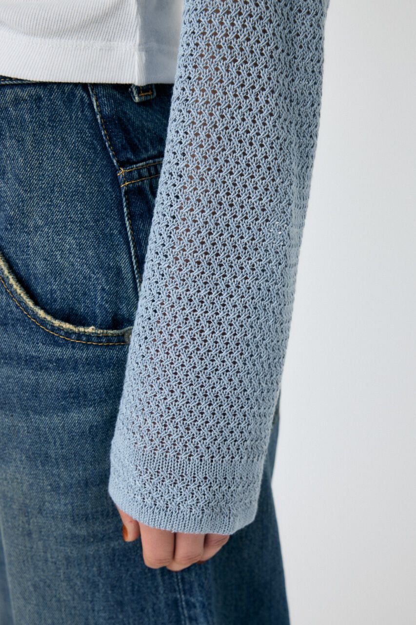 MOUSSY「OPEN WORK KNIT カーディガン」|カーディガン|