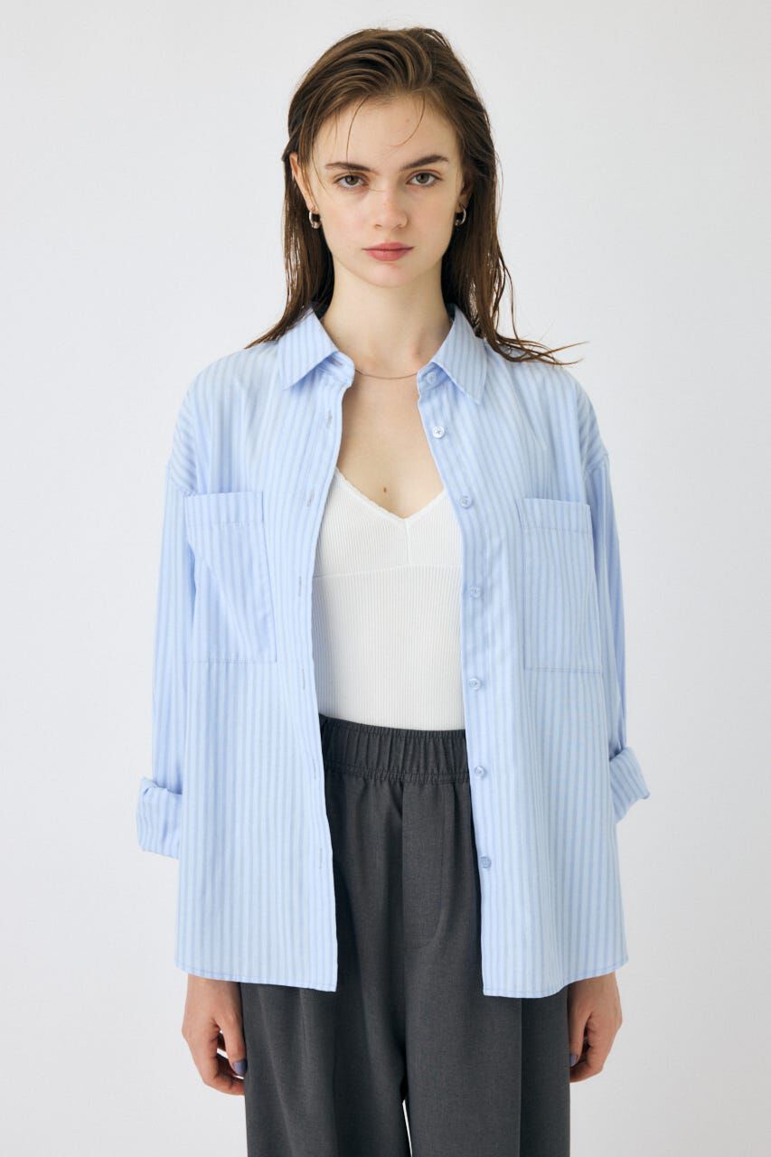 MOUSSY「STRIPE COLOR シャツ」|シャツ・ブラウス|