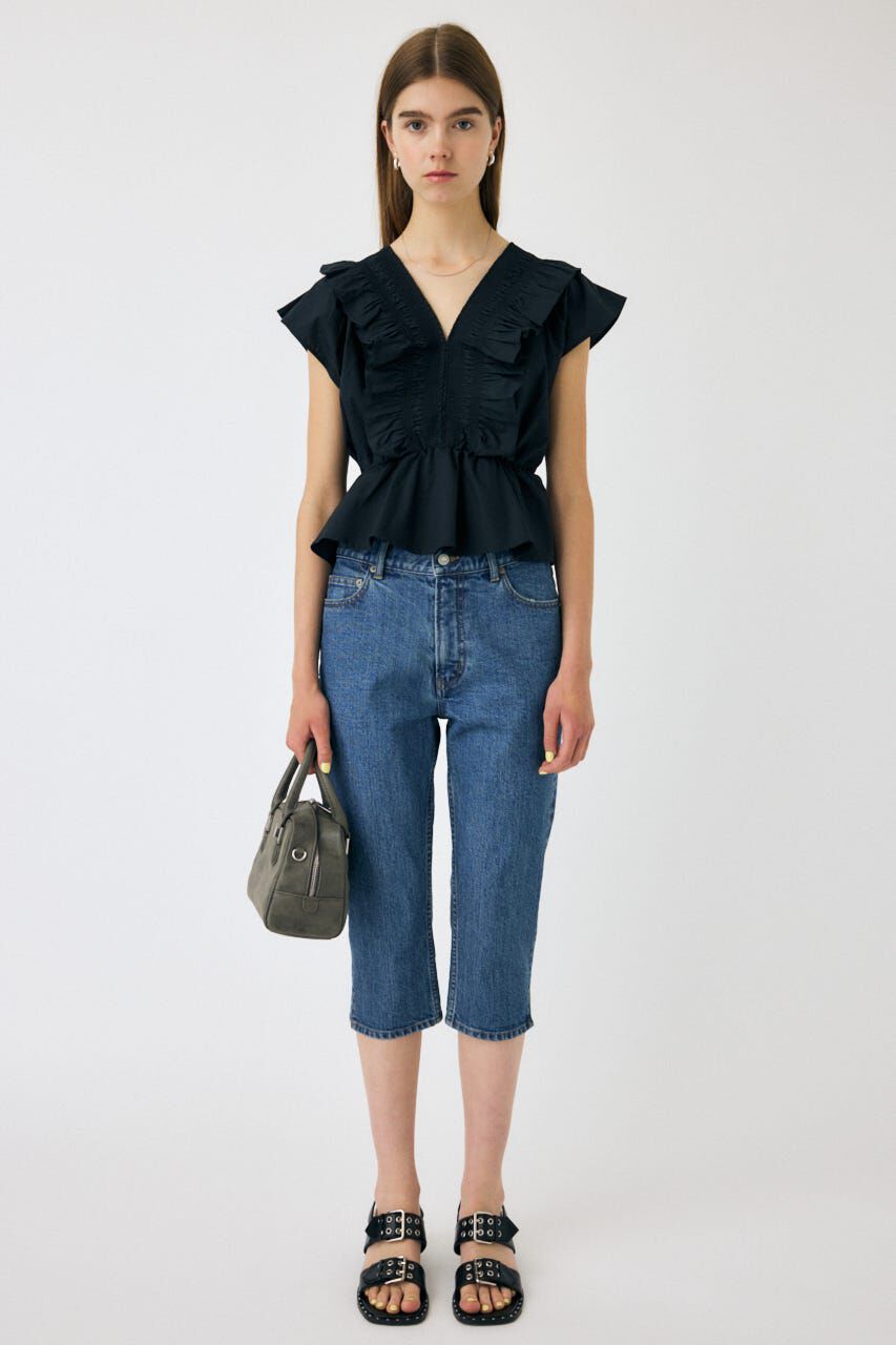 MOUSSY「SHIRRING RUFFLE PEPLUM トップス」|その他|