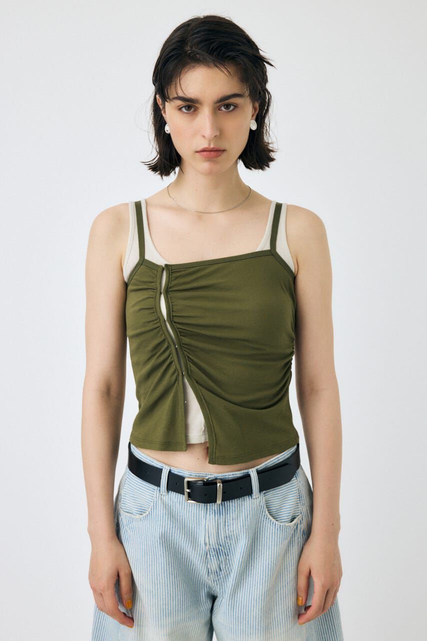 MOUSSY「DOUBLE LAYERED SHEER タンク」|タンクトップ|