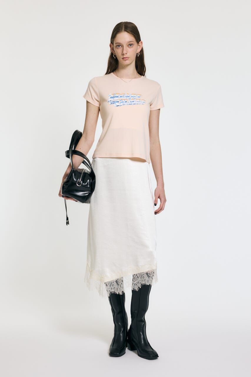 MOUSSY「LACE TRIM SLIP スカート」|スカート|