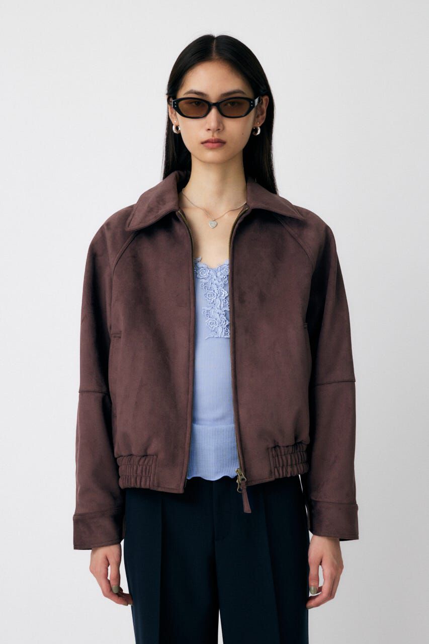 MOUSSY「F/SUEDE GATHER ブルゾン」|ブルゾン・スタジャン|