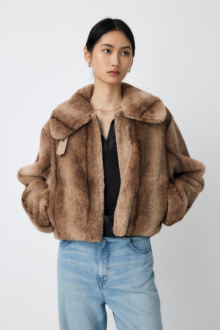 MOUSSY「REVER FAUX ファーコート」|ブルゾン・スタジャン|IVOY3