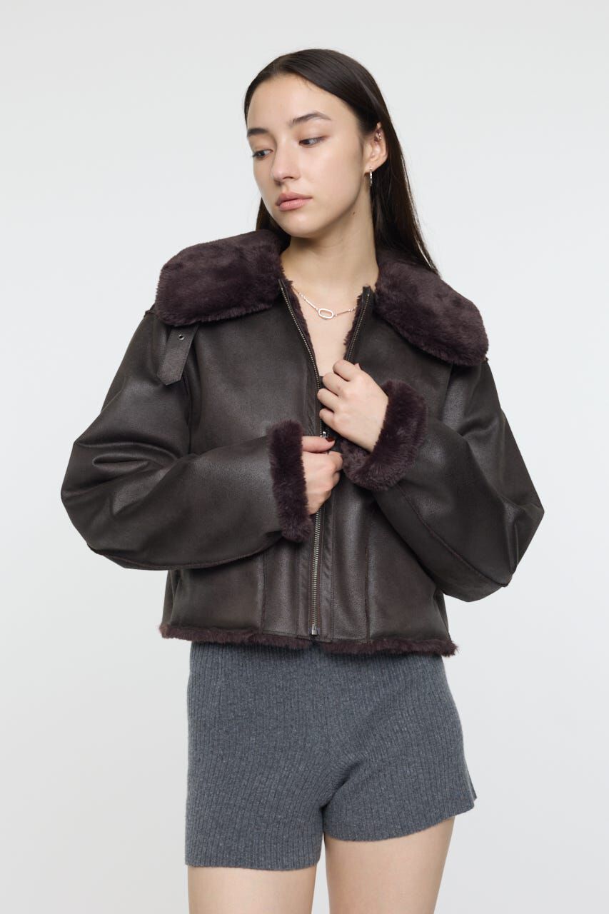 MOUSSY「REVER FAUX ファーコート」|ブルゾン・スタジャン|