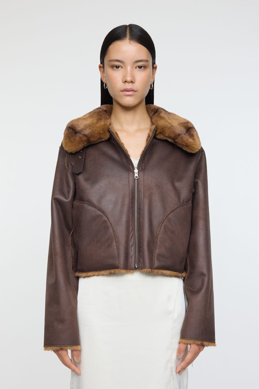 MOUSSY「REVER FAUX ファーコート」|ブルゾン・スタジャン|