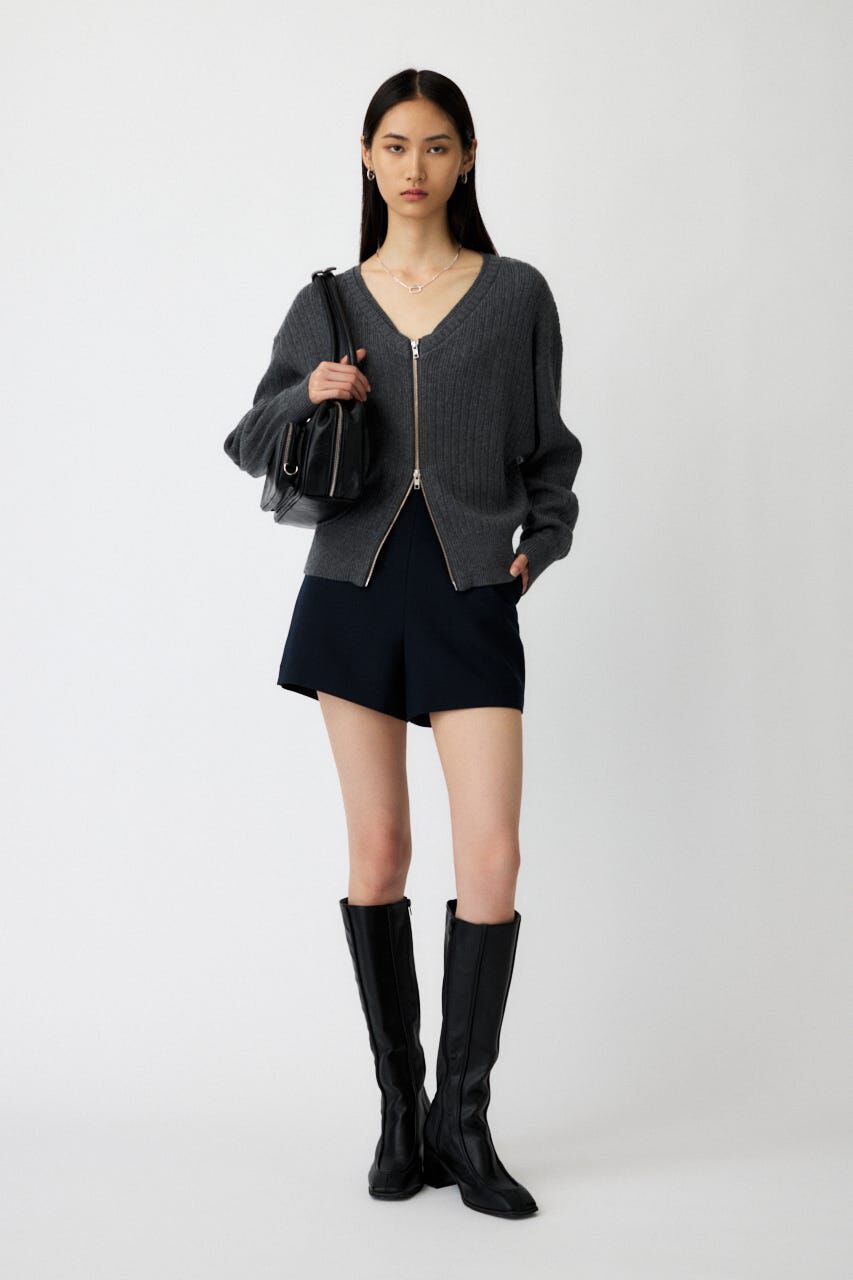 MOUSSY「ZIP UP KNIT カーディガン」|カーディガン|