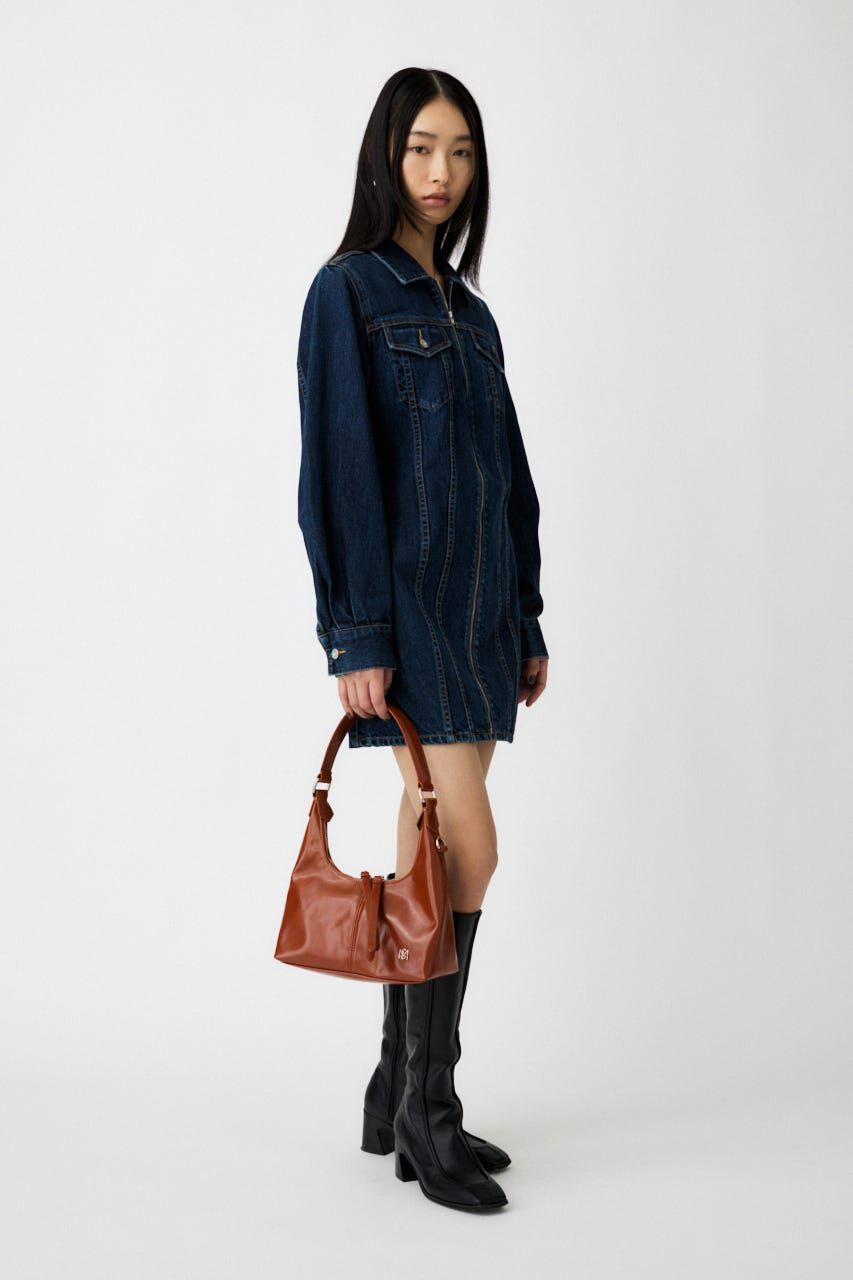 MOUSSY「ZIP UP DENIM ミニドレス」|ワンピース|