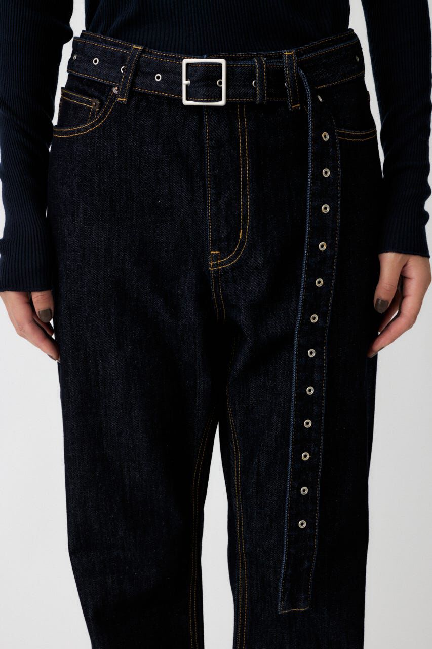 MOUSSY「LOW SLUNG ブーツカットパンツ」|デニム|