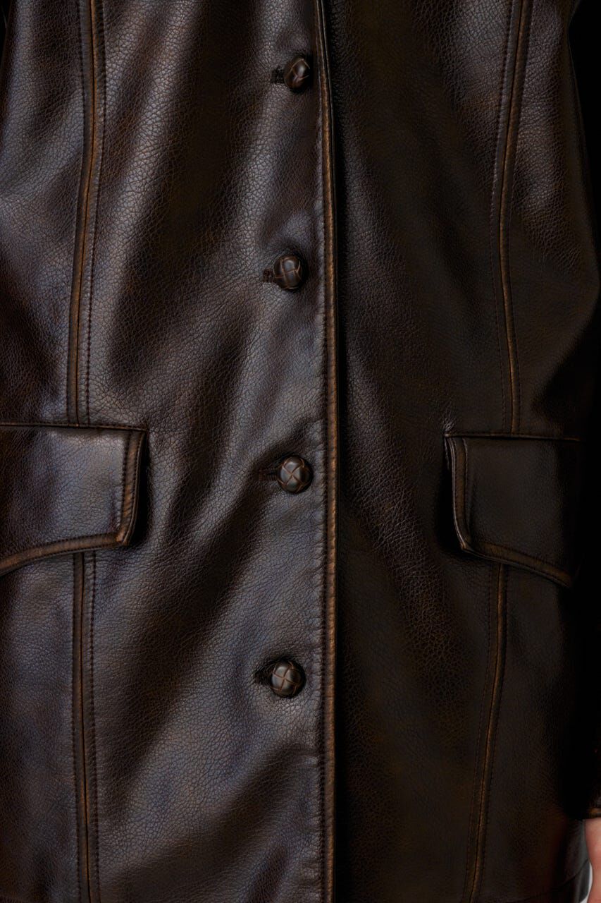 MOUSSY「F/LEATHER 70s HALF コート」|その他|