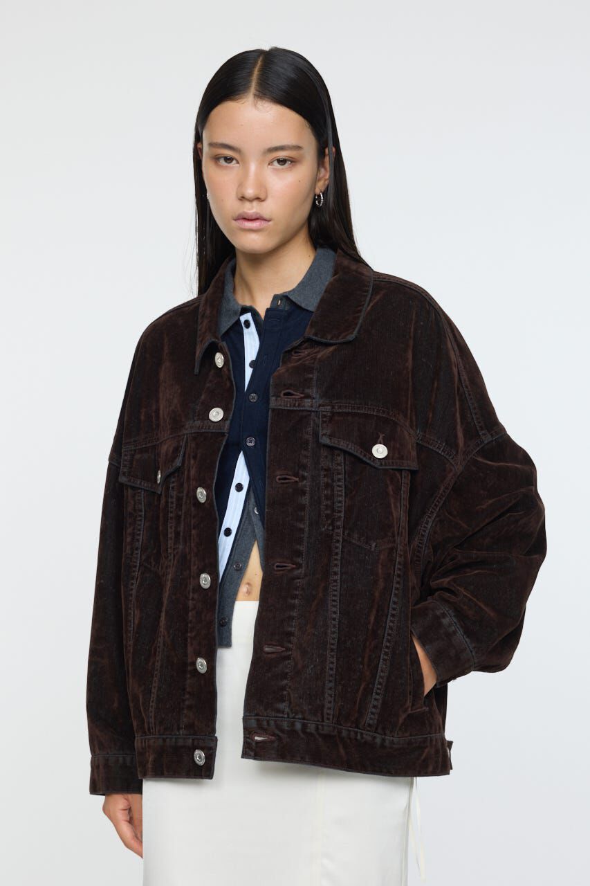 MOUSSY「OVERSIZED CORDUROY ジャケット」|デニムジャケット|