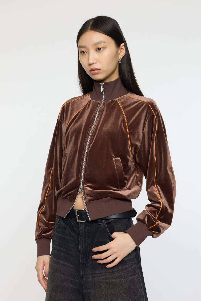 MOUSSY「VELOUR TRACK トップス」|パーカー|