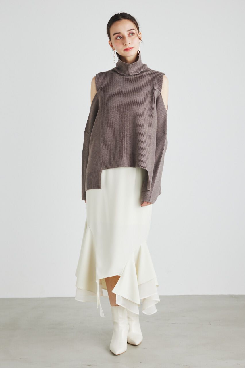 rienda「アシンメトリーレイヤードJ/WマーメイドSK」|スカート|