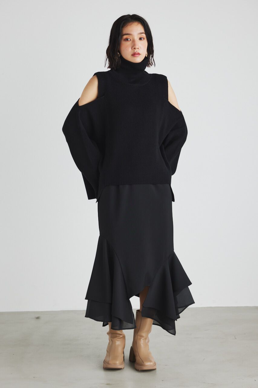 rienda「アシンメトリーレイヤードJ/WマーメイドSK」|スカート|