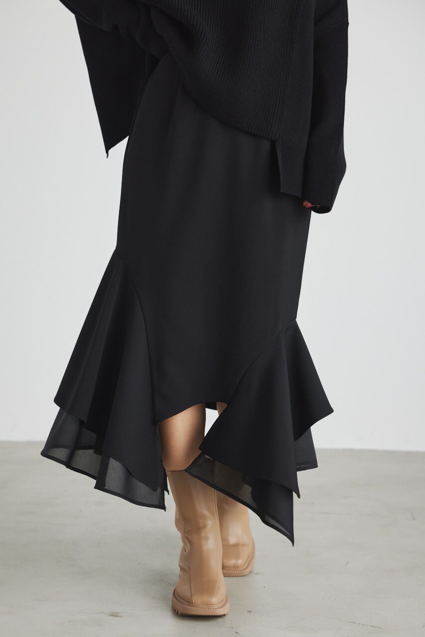 rienda「アシンメトリーレイヤードJ/WマーメイドSK」|スカート|