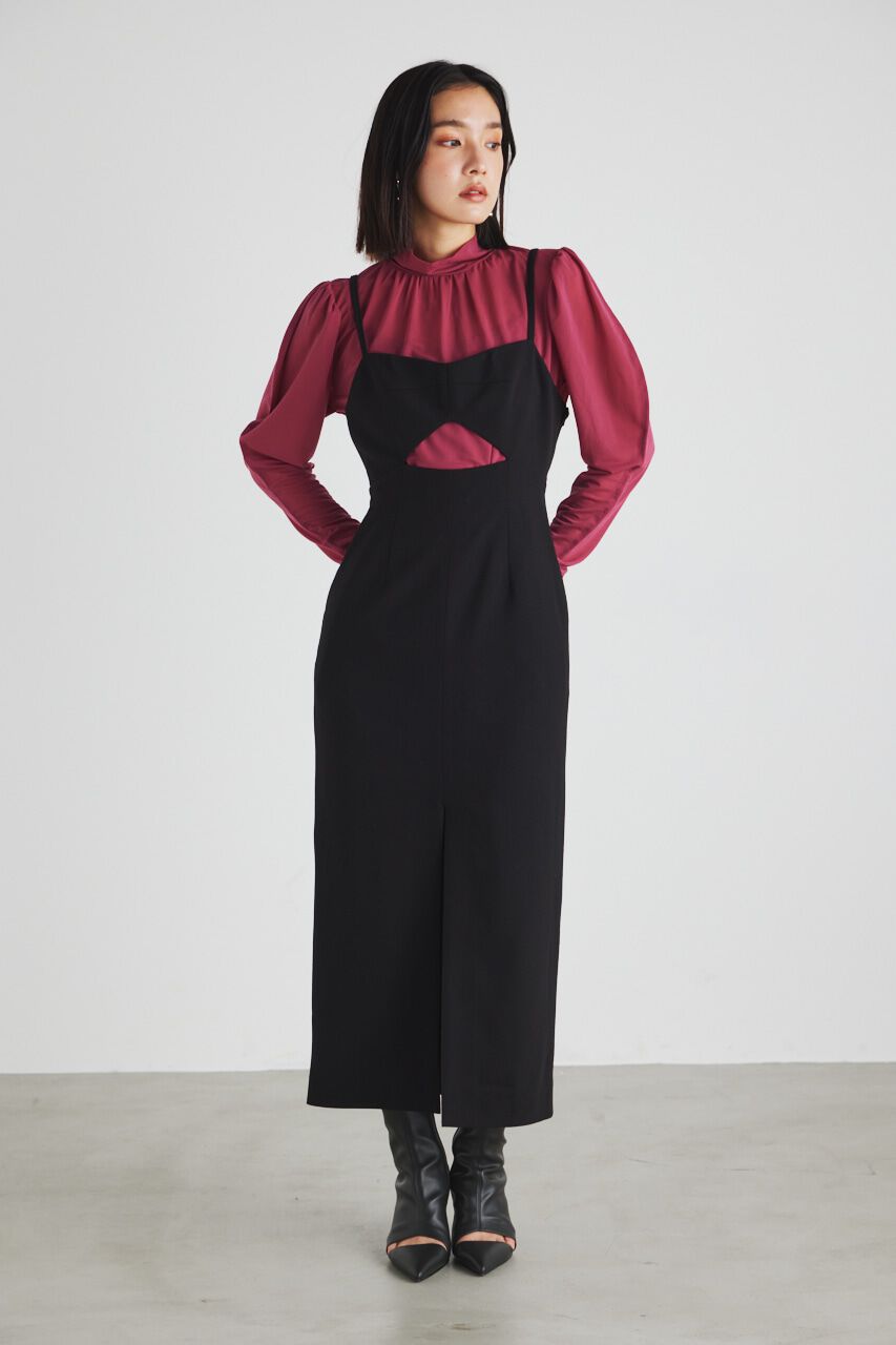 rienda「ラウンドSLVシアーTOP」|Tシャツ・カットソー|