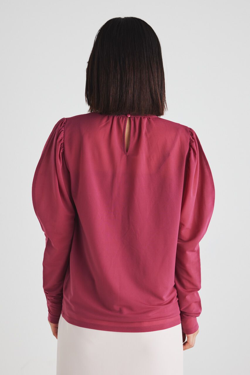 rienda「ラウンドSLVシアーTOP」|Tシャツ・カットソー|