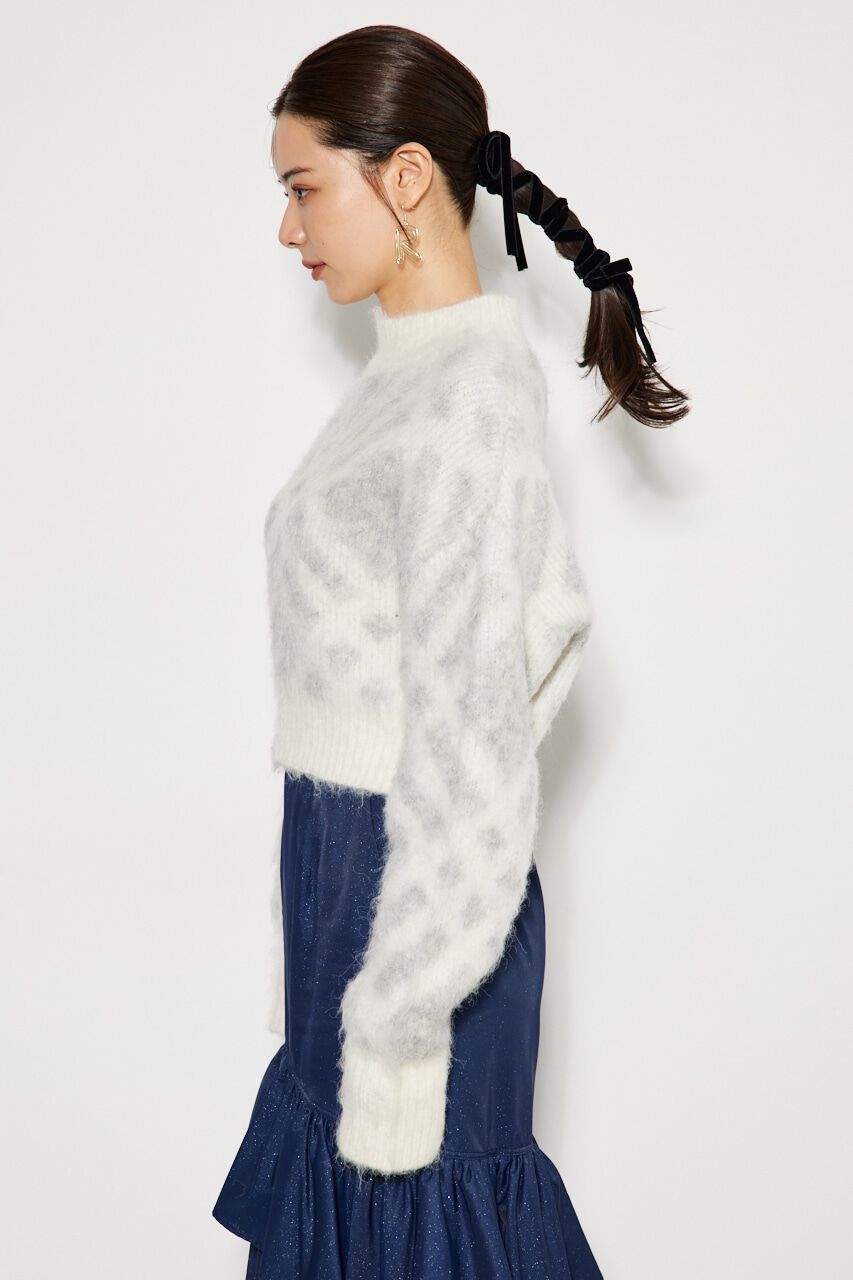 rienda「バイアスチェックニット TOP」|ニット・セーター|