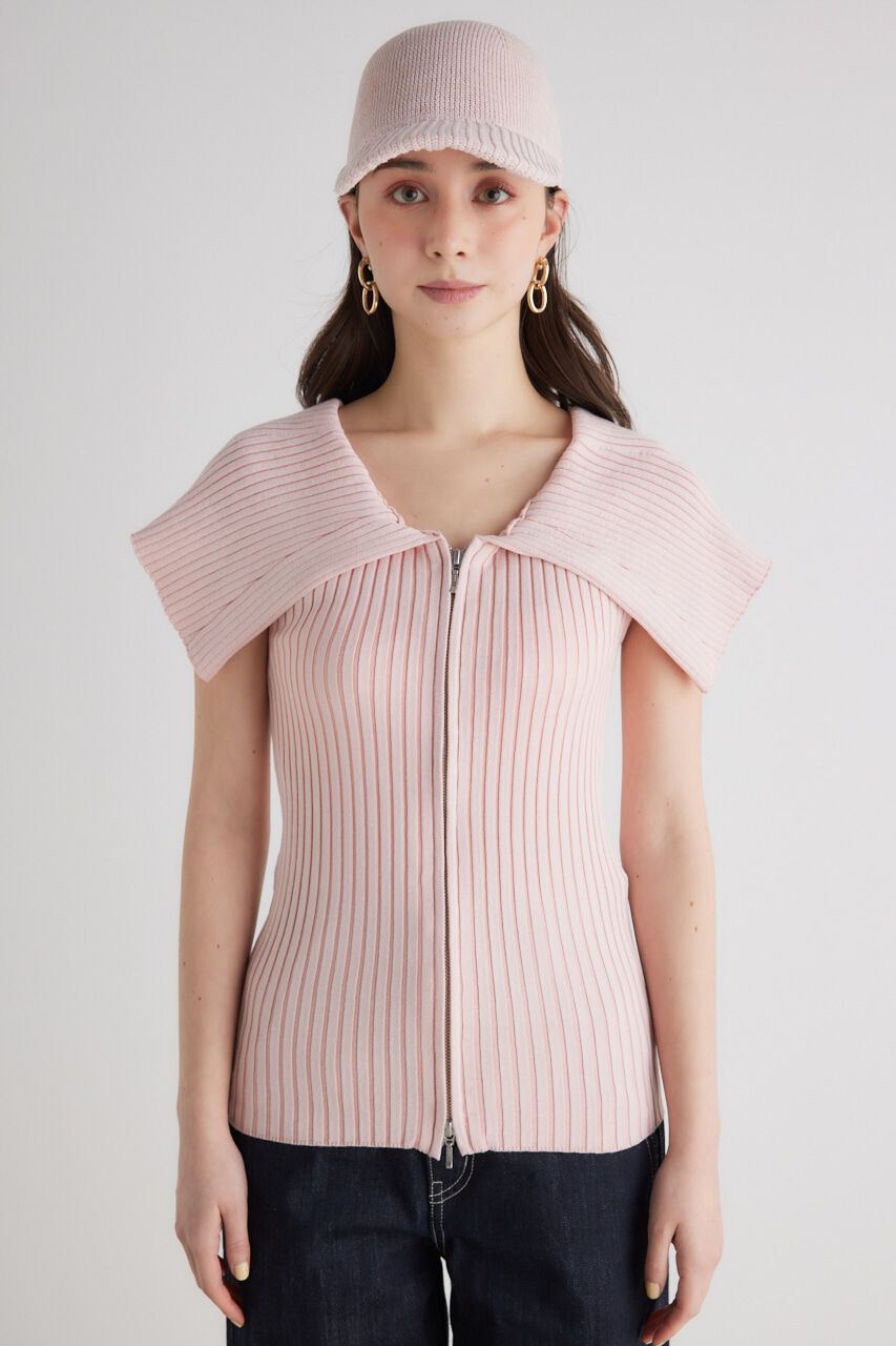 rienda「BIGカラーオフショル Knit TOP」|ニット・セーター|