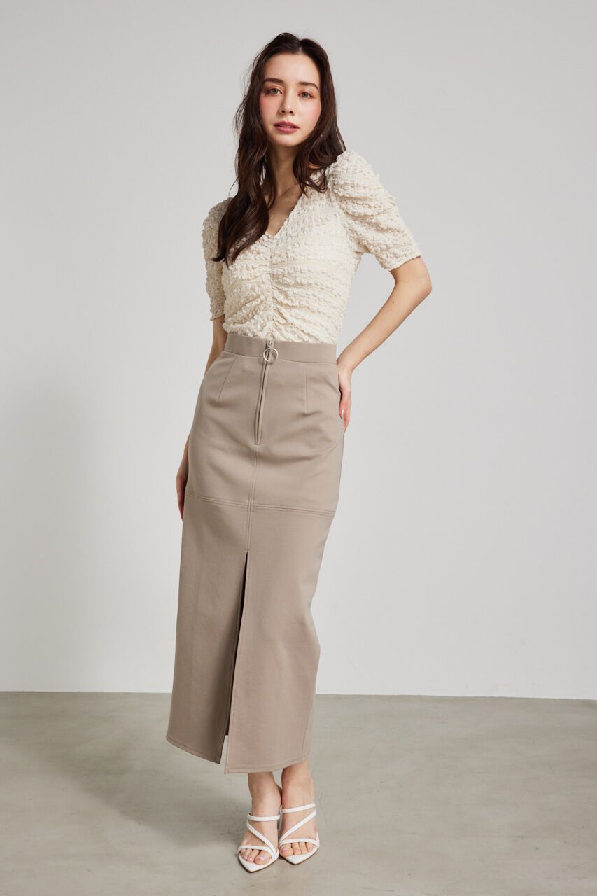 rienda「ディープスリットタイト CUT SK」|スカート|