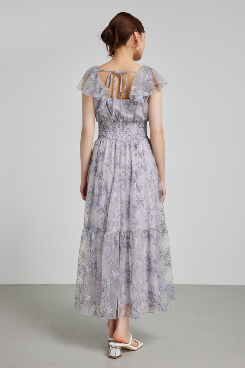 rienda「エンブロイダリーチュールフレアスリーヴワンピース」|ワンピース|