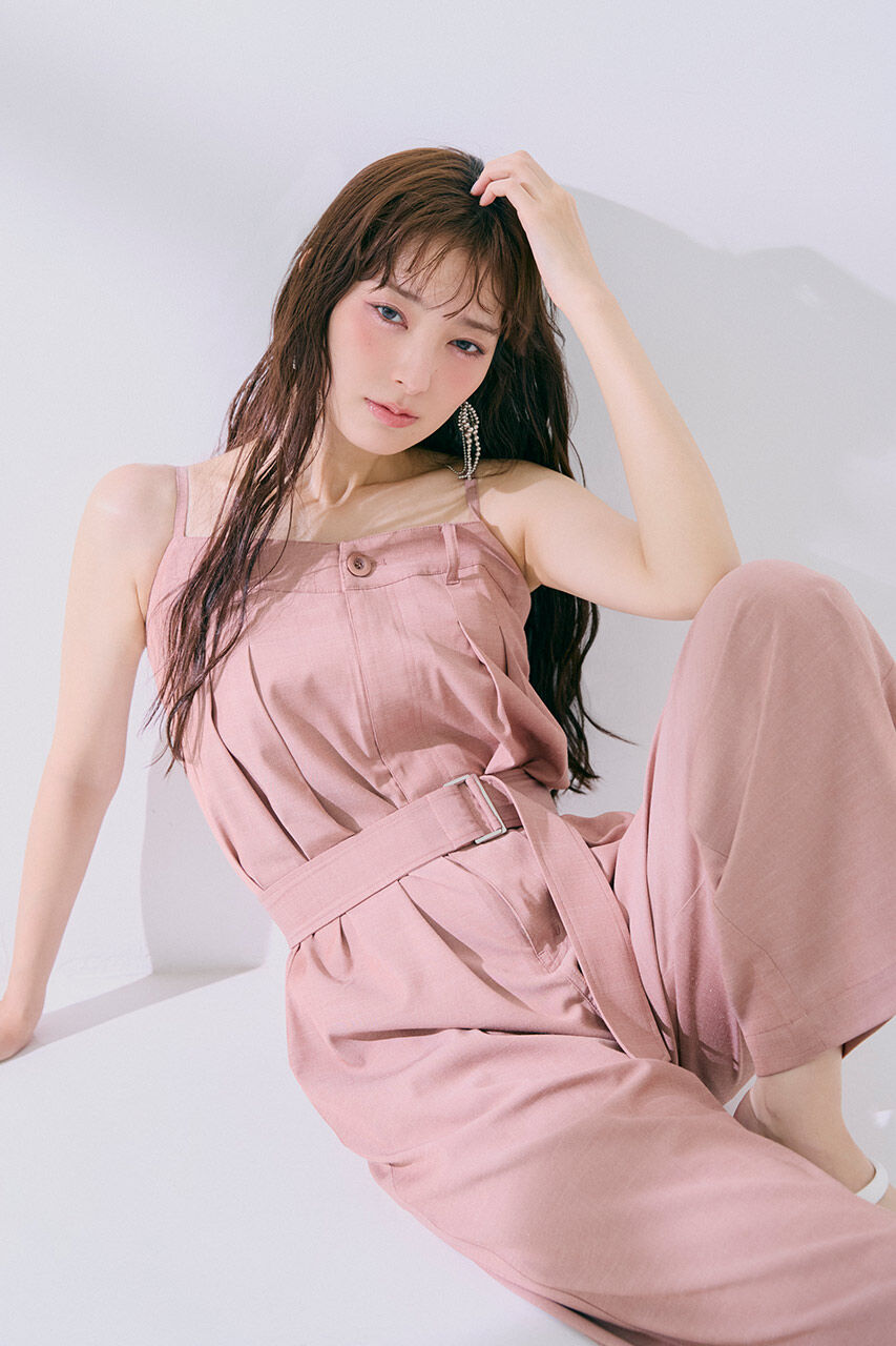 rienda「タックベアストレートロンパース」|その他|