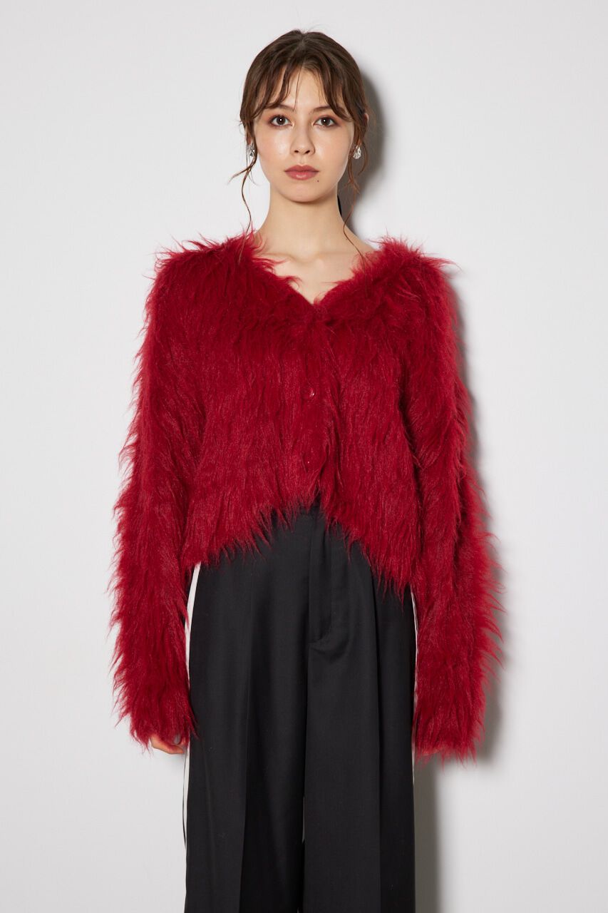 rienda「ロングシャギールーズニットカーディガン」|カーディガン|