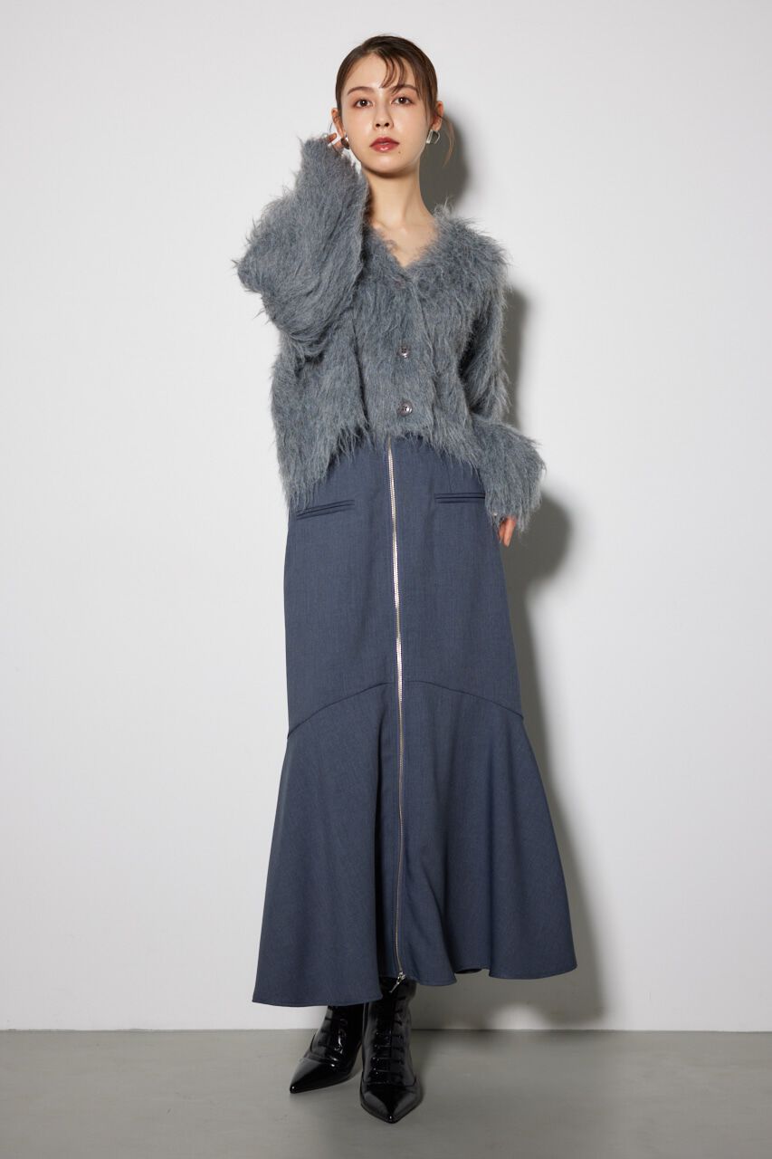 rienda「ロングシャギールーズニットカーディガン」|カーディガン|