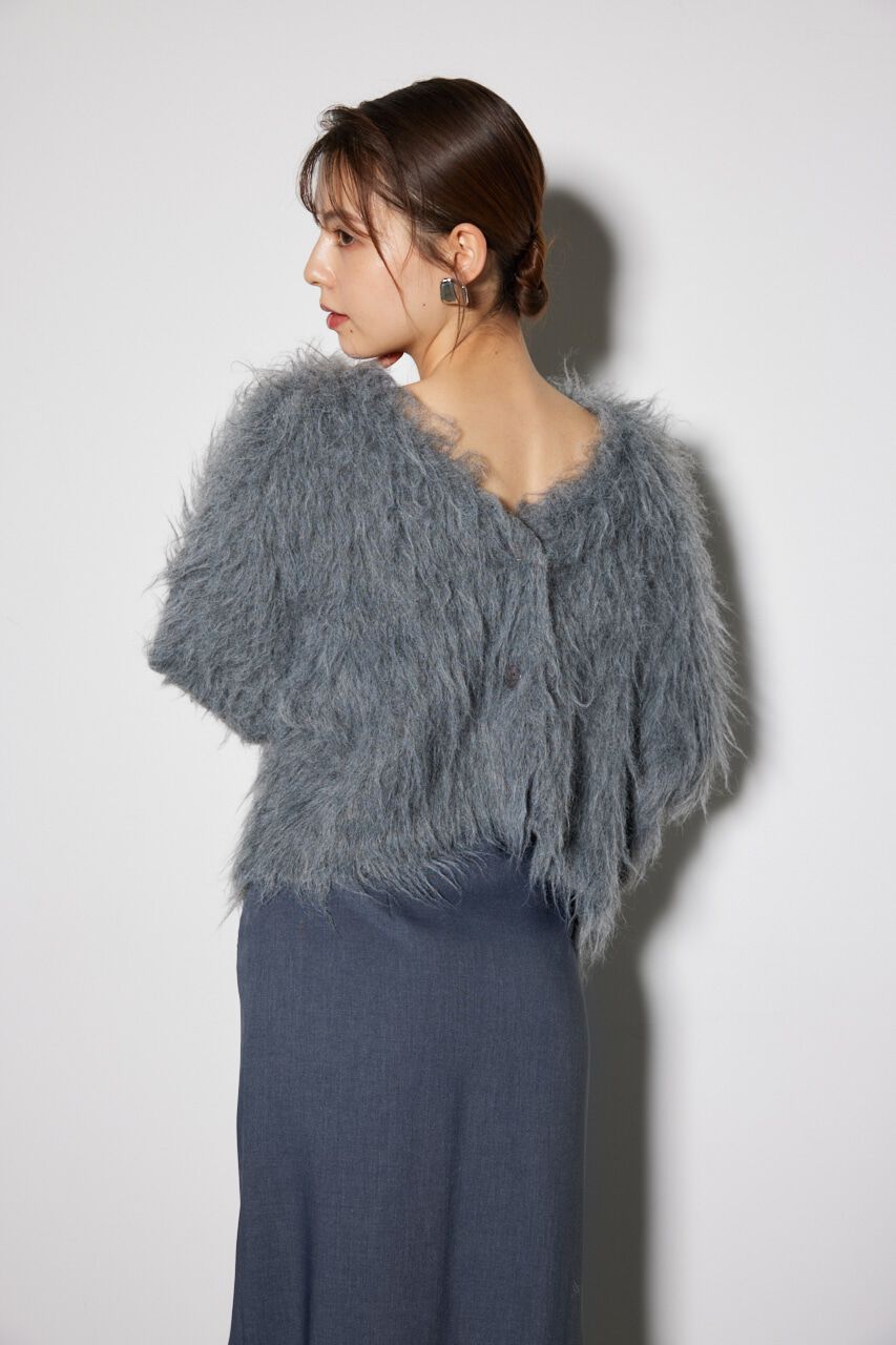 rienda「ロングシャギールーズニットカーディガン」|カーディガン|