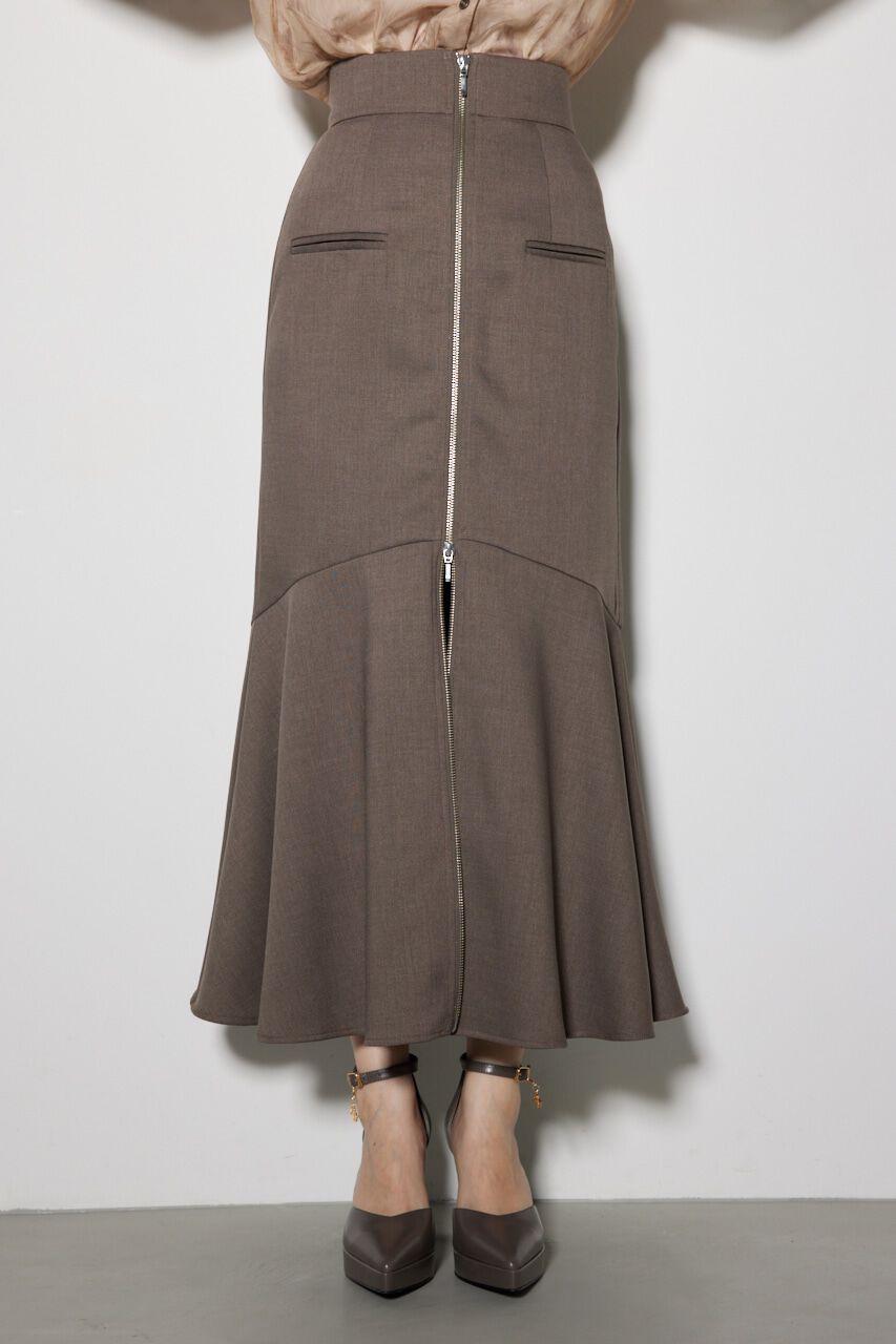 rienda「ジャストウエストセンターZIPマーメイドスカート」|スカート|