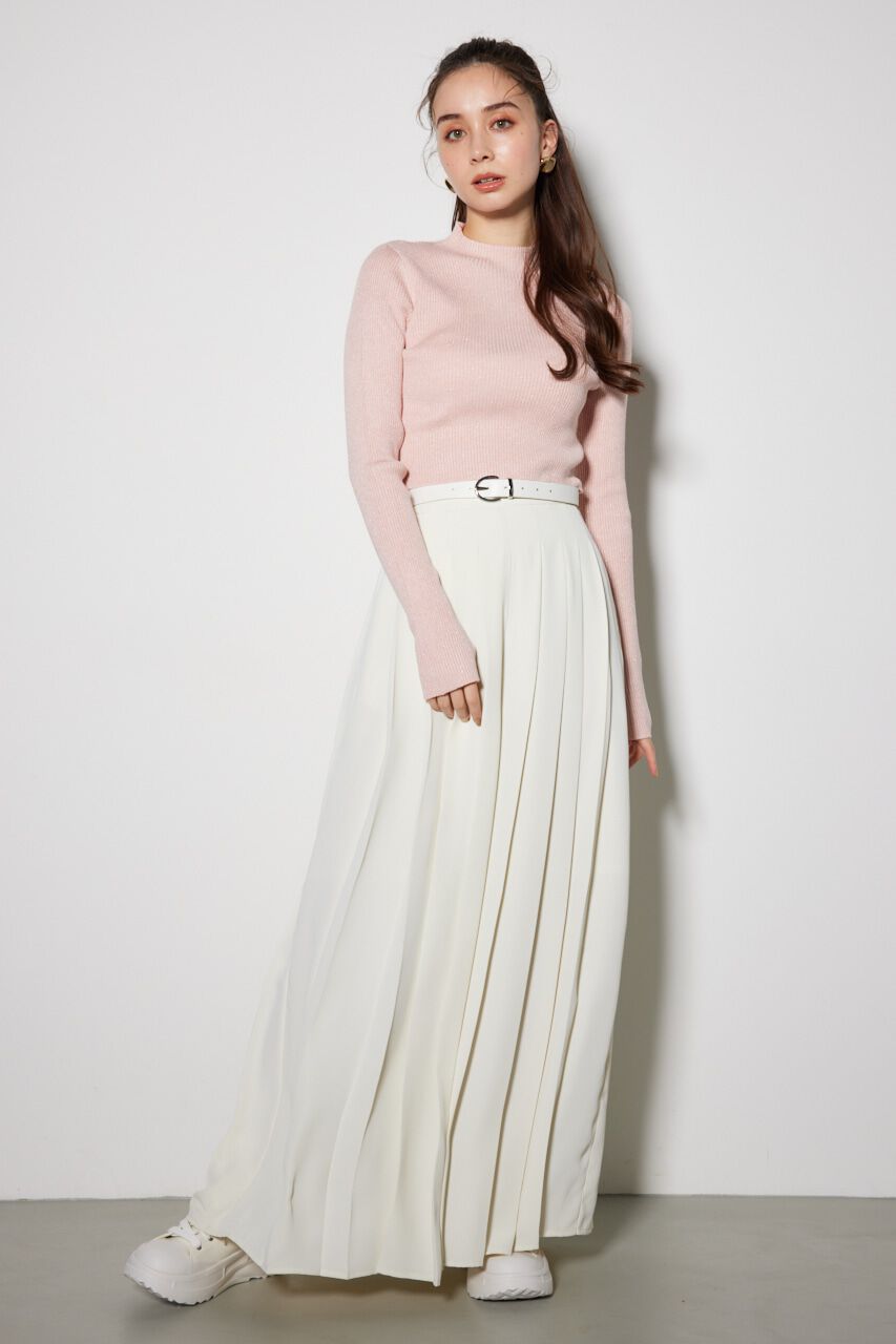 rienda「サムホール付きウォッシャブルハイネック ニット トップス」|ニット・セーター|