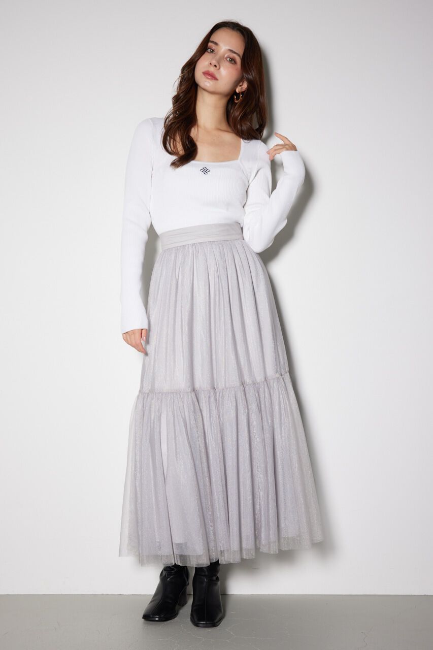 rienda「ボレロネックウォッシャブル ニットトップス」|ニット・セーター|