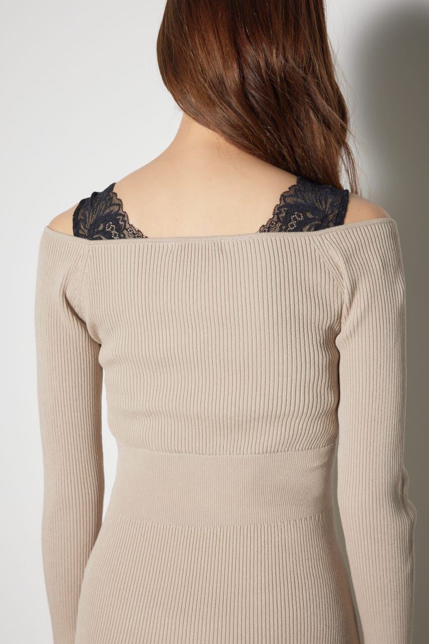 rienda「レースドッキングワンピース」|ワンピース|