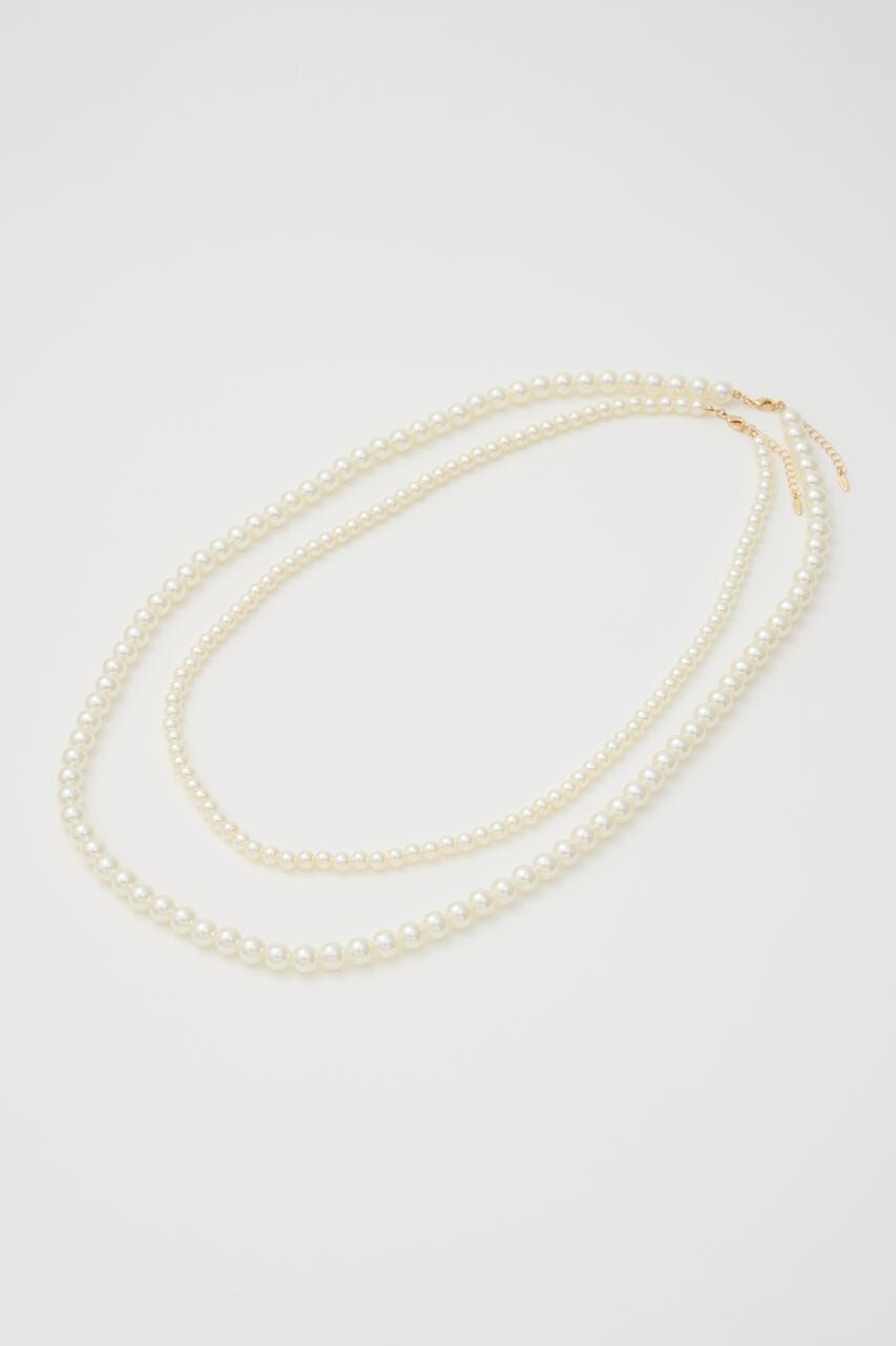 rienda「2連フェイクパールロングネックレス」|ネックレス|