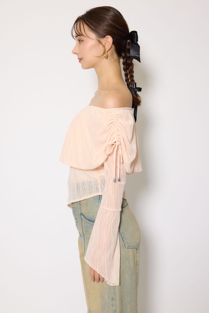 rienda「シアーレースオフショルトップス」|Tシャツ・カットソー|