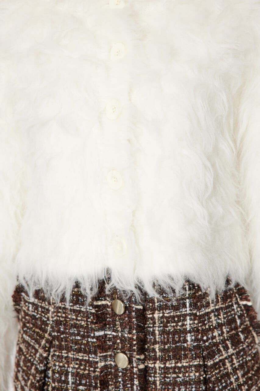 rienda「2WAYロングシャギーショートニットカーディガン」|カーディガン|