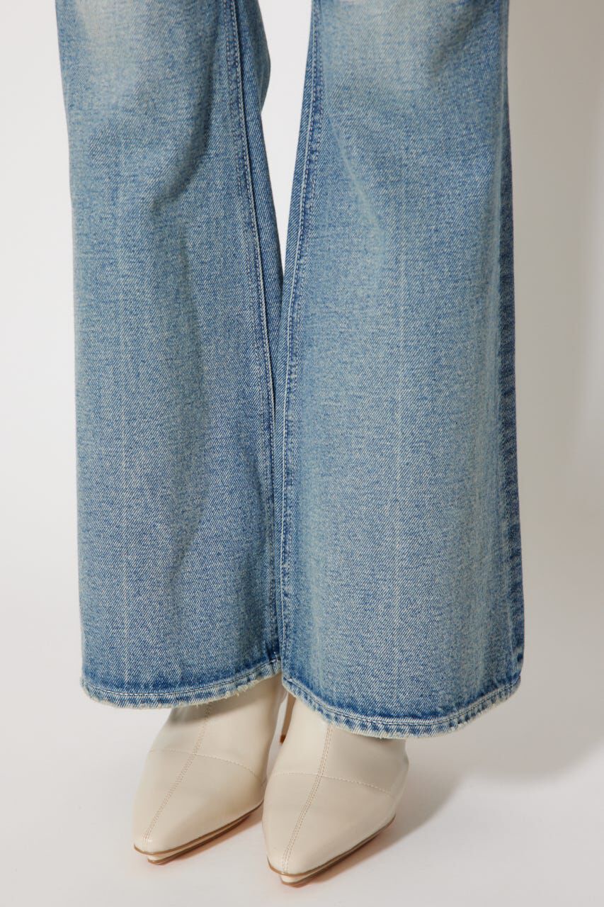 rienda「フラワー刺繍ブーツカットデニムパンツ」|デニム|