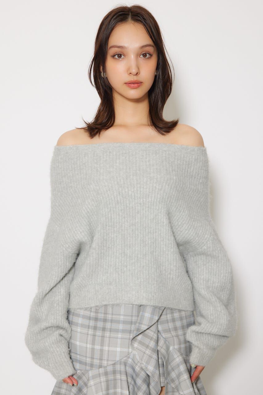 rienda「オフショルニットトップス」|ニット・セーター|