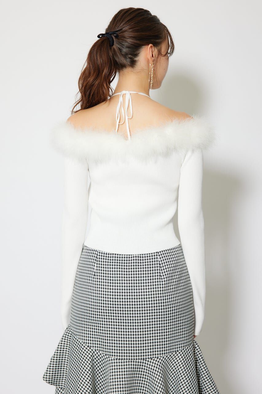 rienda「many wayフェザーオフショルニットトップス」|ニット・セーター|