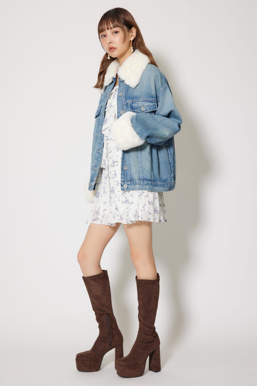 rienda「many wayステンカラーデニムブルゾン」|ブルゾン・スタジャン|