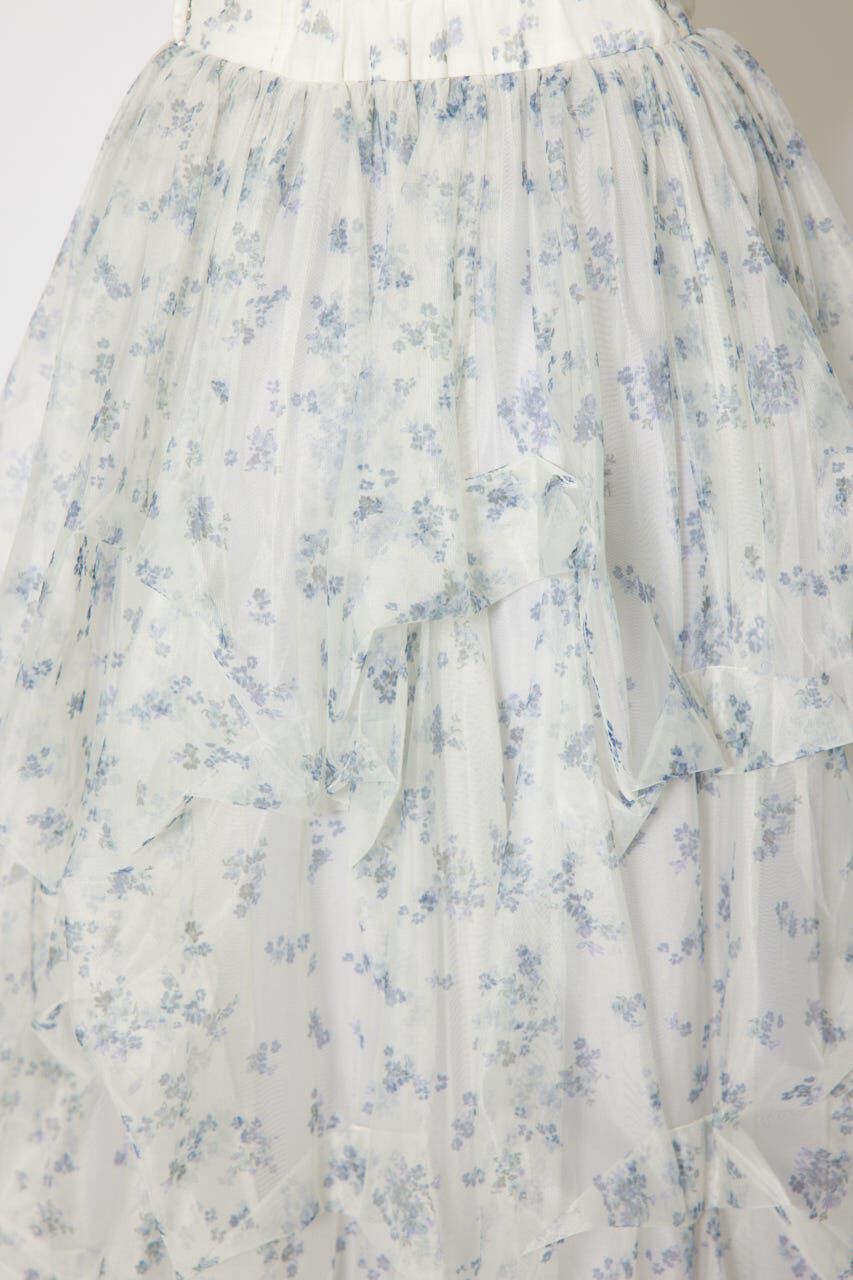 rienda「ランダムタックチュールスカート」|スカート|